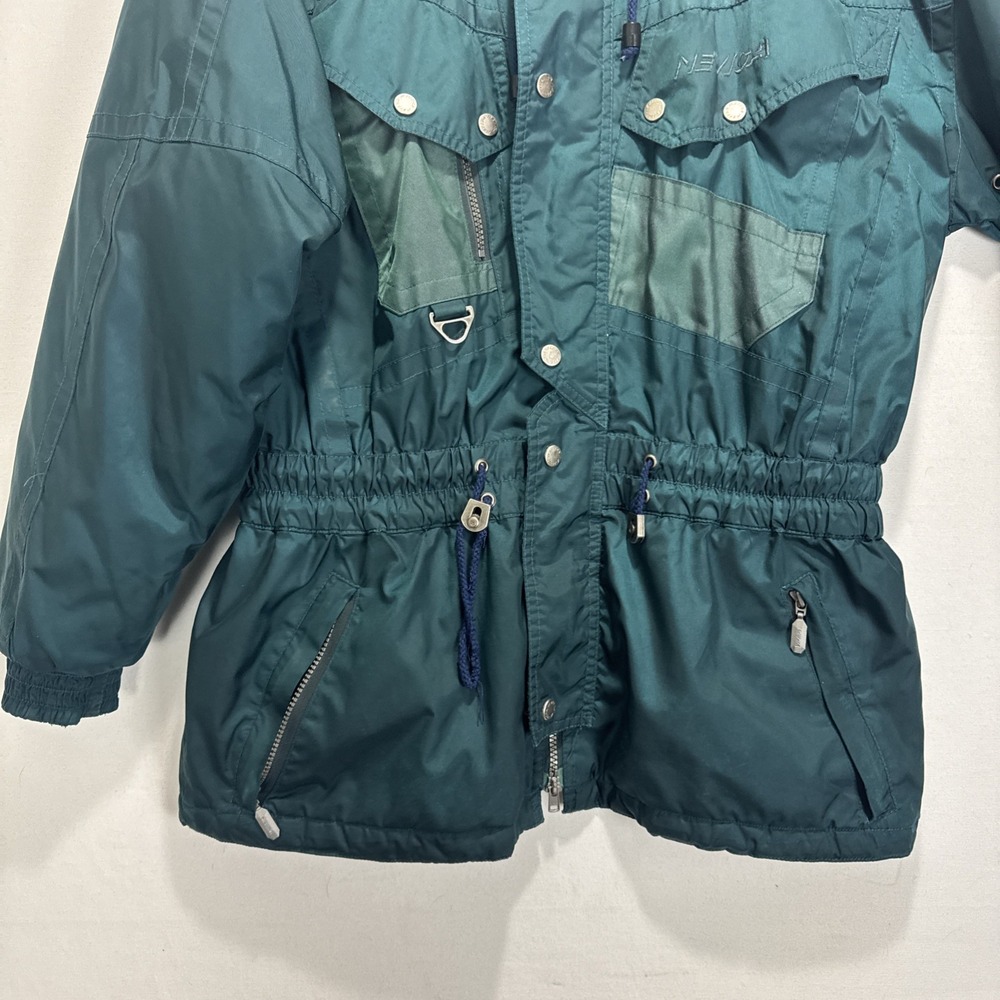 Retro VTG NEVICA  Ski Snowboard Jacket‎  RECCO Sz 38 M Teal - Picture 5 of 15